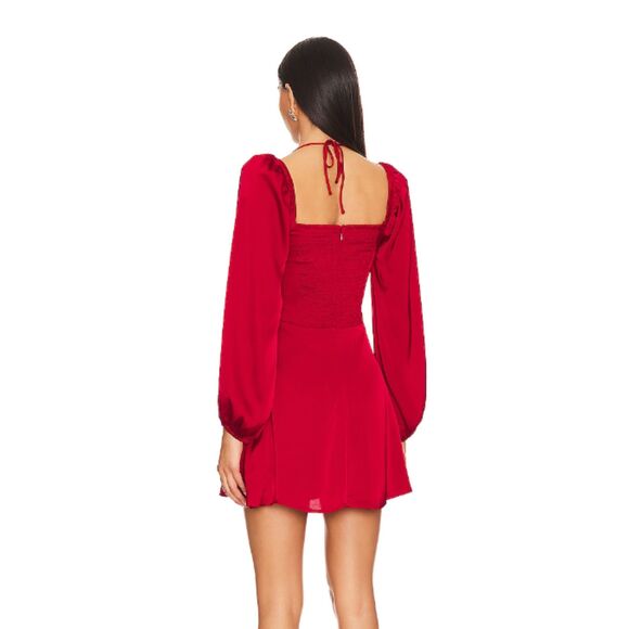 ASTR The Label Vivian Dress in Deep Red- Women's Large - New with Tags* - Picture 3 of 7